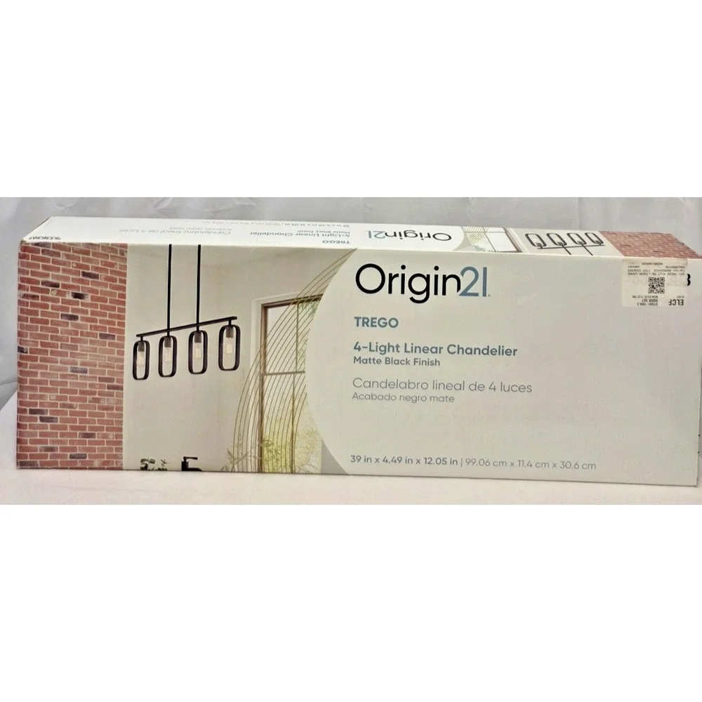 Origin 21 TREGO ELW70200L2-MB 4-Light Linear Chandelier 39
